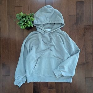 TNA GREY OVERSIZED PULLOVER HOODIE